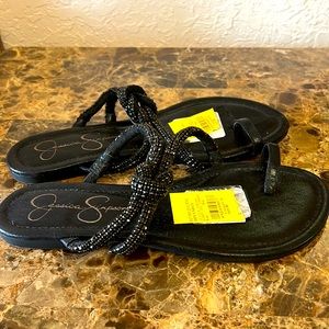 Adorable black sandals by Jessica Simpson